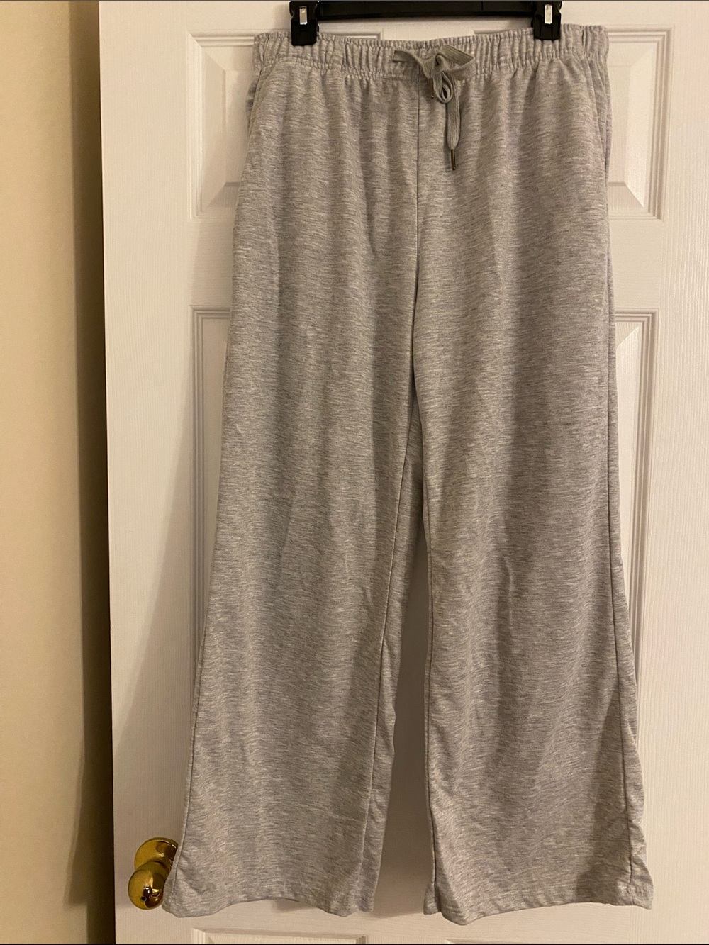 Gray Wide-Leg Lounge Pants